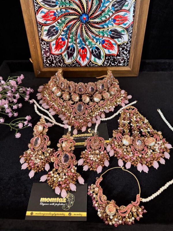 Turkish bridal jewellery with mother peal