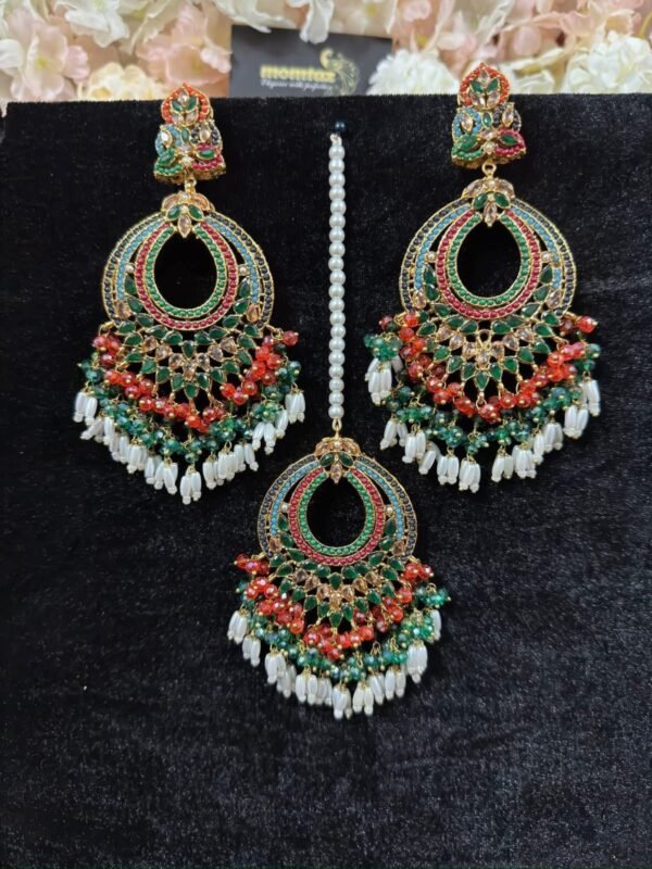 Pakistani earrings tika set - Image 7
