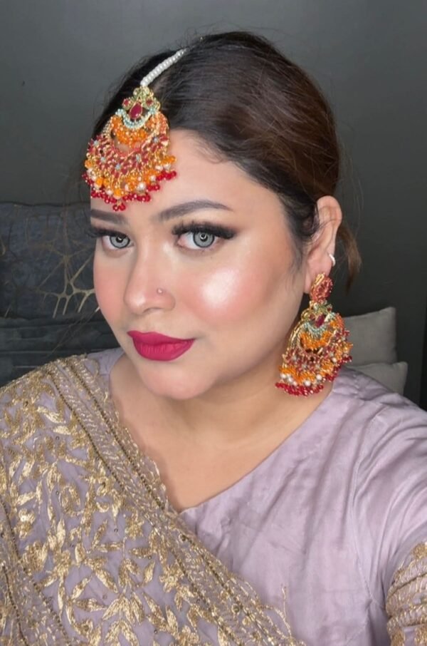 Pakistani earrings tika set